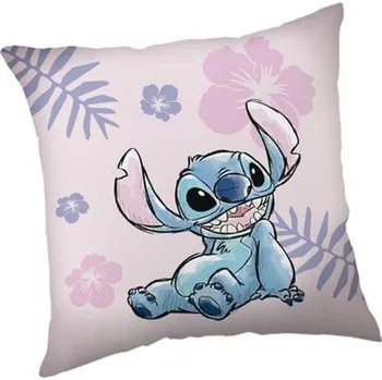 Dekorativní polštářek Jerry Fabrics Lilo and Stitch růžový 35 x 35 cm