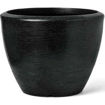 Květináč Capi Arc Granite Planter Ball Black Ø 34 cm / V 25 cm