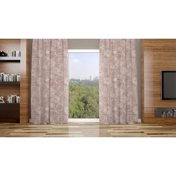 Orbytex Zatemňovací závěs hotový - klubíčka starorůžová Rozměry: Š/V 145x180 (1ks), Vršek závěsu: ŘASÍCÍ STUHA