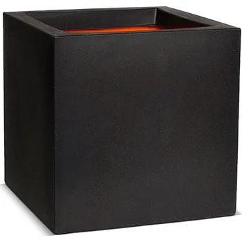 Květináč Capi Urban Smooth NL Pot Square Black V 30 cm / D 30 cm