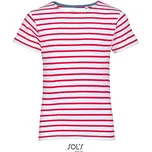 Dětské pruhované tričko Miles Kids white-red 10 Y