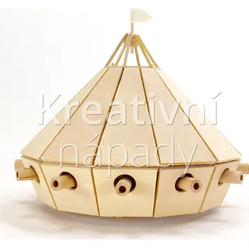 Dřevěná hračka Dřevěný model Da Vinciho tanku - 560204090010