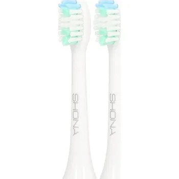 Náhradní hlavice k elektrickému kartáčku SHONA Náhradní hlavice pro elektrický zubní kartáček, bílé 2 ks