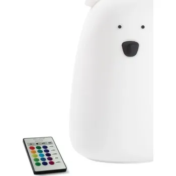 Venkovní osvětlení Rabbit & Friends Dotyková lampička medvídek s ovládáním | Bílá