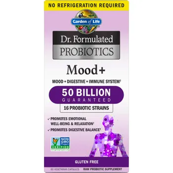 Garden of life Dr. Formulated Probiotics Mood+, probiotika, 50 miliard, 60 rostlinných kapslí Doplněk stravy