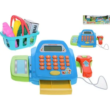 Hra na obchod Registrační pokladna 26 x 14,5 cm na baterie se světlem a zvukem s doplňky