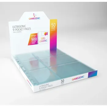 Sběratelská karetní hra Gamegenic Sideloading Pages - 9 Pocket (Clear) - 50ks v balení Vleze se až 900 karet