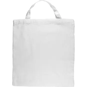 Plážová taška Bavlněná taška s krátkým uchem Cotton Bag white onesize