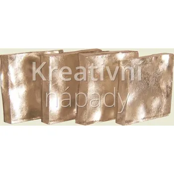 Mozaiková sada Mozaika se zlatem G404, bílé zlato, hrubá, 20x20 mm - 560204020004