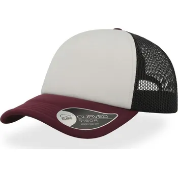 Kšiltovka 5 panelová síťovaná kšiltovka Rapper white-black-burgundy onesize