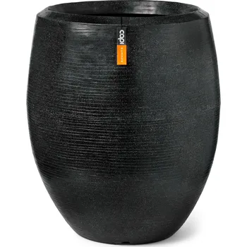 Květináč Capi Arc Granite Elegant Deluxe Black Ø 63 cm / V 75 cm