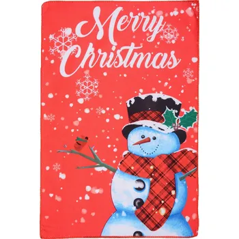Ručník Vánoční ručník červený Sněhulák