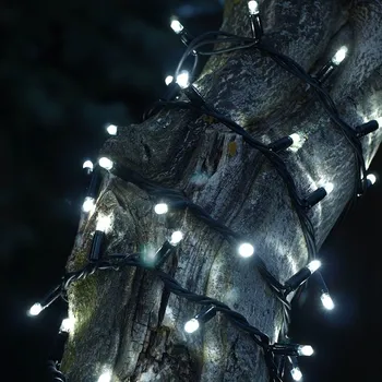 LED páska DECOLED LED světelný řetěz FLASH, 5 m, ledově bílá, 60 diod, IP44