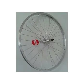 Ráfek na kolo Výplet 622/28" zadní, ráfek jednostěnný stříbrný, náboj stříbrný pro 6-7 kol. RU 36