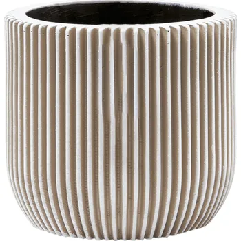 Květináč Capi Nature Groove Planter Ball Ivory Ø 9 cm / V 8 cm