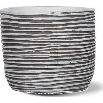 Květináč Capi Nature Rib Planter Ball Ivory Ø 9 cm / V 8 cm