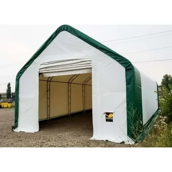 Zahradní stan Plachtová hala | Šířka 6,1 m | Výška 4,88 m Barva: Šedá, Délka: 9,76 m