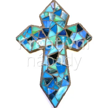 Mozaiková sada Mozaikový set - kříž modrý - 560101000241