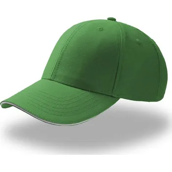 Kšiltovka 6 panelová baseballová kšiltovka "Sport Sandwich" green-white onesize