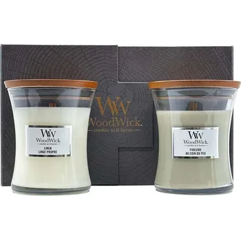 Svíčka Woodwick Vonná svíčka 2x 275 g Fireside a Linen