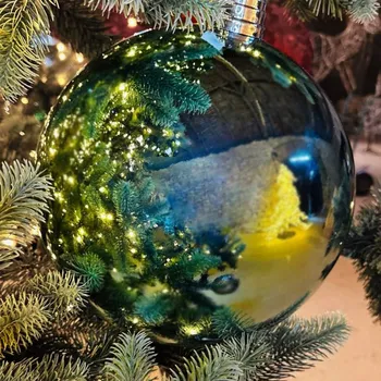 Velikonoční dekorace DECOLED Plastová koule, pr. 30 cm, světle modrá, lesklá, UV