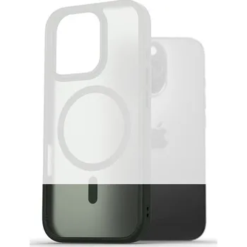 Pouzdro na mobilní telefon AlzaGuard Matte Case Compatible with Magsafe pro iPhone 16 Pro tmavě zelený