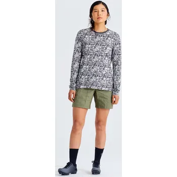 Pánská móda Specialized Tričko Specialized/Fjällräven 24/7 Cotton Caliswe Long Sleeve W basalt/eggshell 2024 Barva: šedá / bílá, Velikost: S