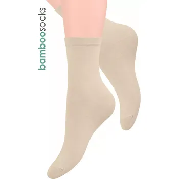 Dámské ponožky Dámské klasické jednobarevné ponožky 108 STEVEN Barva/Velikost: béžová / 35/38