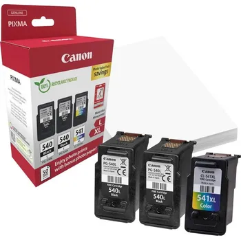 Sada Canon 2x PG-540L + CL-541XL originální černá a barevná + fotopapíry 10x15