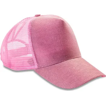 Kšiltovka 5 panelová třpytivá kšiltovka "New York" RC 090X pink onesize