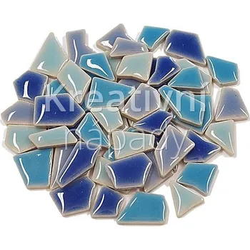 Mozaiková sada Mozaika zlomky 5-15x4 mm modrý mix 200g - FM29e - 560204070024