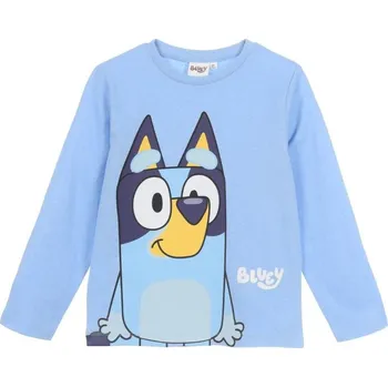 Chlapecké tričko Světle modré chlapecké tričko s dlouhým rukávem Bluey Velikost: 116