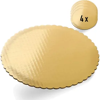 4ks – zlatá podložka pod dort Ø 30 cm | Gastrokitchen