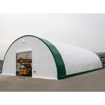 Zahradní stan Plachtová hala | Šířka 15,25 m | Výška 7,265 m Barva: Šedá, Délka: 24,4 m