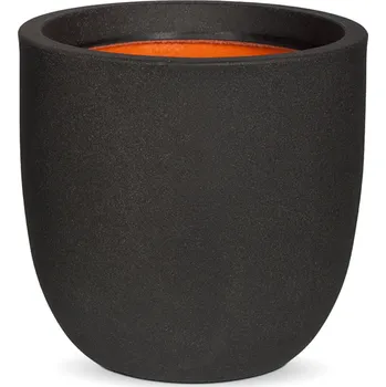 Květináč Capi Urban Smooth NL Planter Ball Black Ø 54 cm / V 52 cm