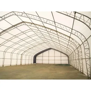 Zahradní stan Plachtová hala | Šířka 18,3 m | Výška 7,625 m Barva: Bílá, Délka: 24,4 m