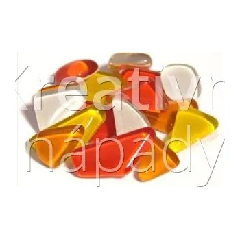 Mozaiková sada Skleněná mozaika S59 žlutočervený mix, zlomky, 200g - 560204030056