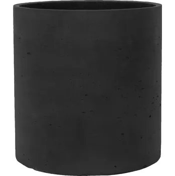 Květináč Max Black Washed Ø 30 cm / V 30 cm