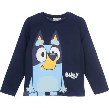 Chlapecké tričko Tmavě modré chlapecké tričko s dlouhým rukávem Bluey Velikost: 110