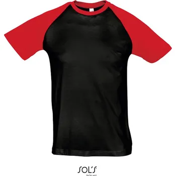 Pánské tričko Pánské 2-barevné raglánové tričko Funky black-red S