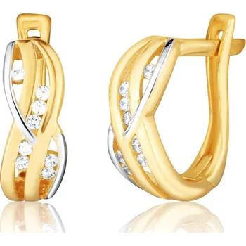 Náušnice Zlaté náušnice z bílého zlata se zirkony ZE0728XJ81-9300 (585/1000) 1,93g