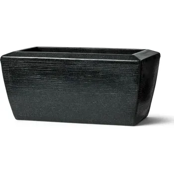 Květináč Capi Arc Granite Planter Rectangle Black V 40 cm / D 60 cm