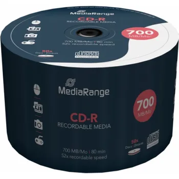 Optické médium CD-R MediaRange 700MB 52x SPINDL (50pack)
