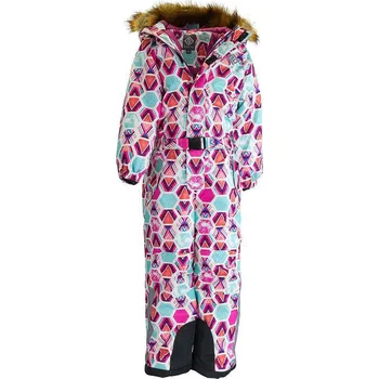 Kojenecká kombinéza Pidilidi Dívčí lyžařská kombinéza Duga růžová Vel. 128