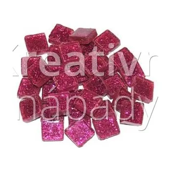 Mozaiková sada S91-10a Skleněná mozaika třpyt růžová 10x10mm - 560101000022
