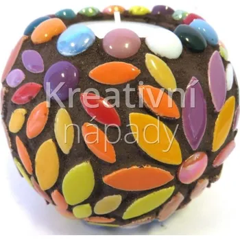 Mozaiková sada Mozaikový set - květinový svícen 2 ks, barevný - 560101000213