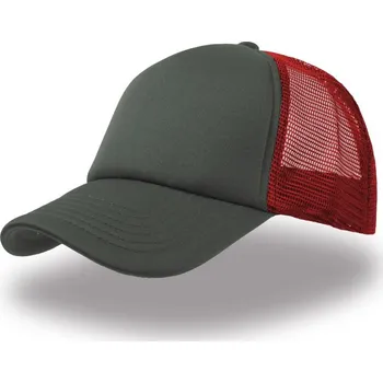 Kšiltovka 5 panelová síťovaná kšiltovka Rapper grey-red onesize