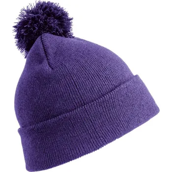 Čepice Dětská Pletená čepice s bambulí RC 028J purple onesize