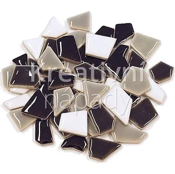 Mozaiková sada Mozaika zlomky 5-15x4 mm šedý mix 200g - FM19e - 560204070023