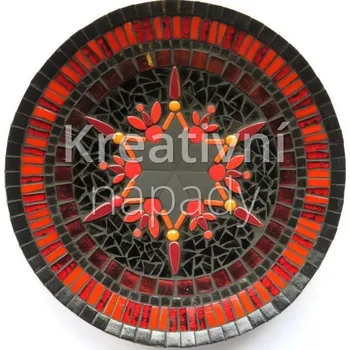 Mozaiková sada Mozaikový set - talíř 30 cm mandala, červená - 560101000222